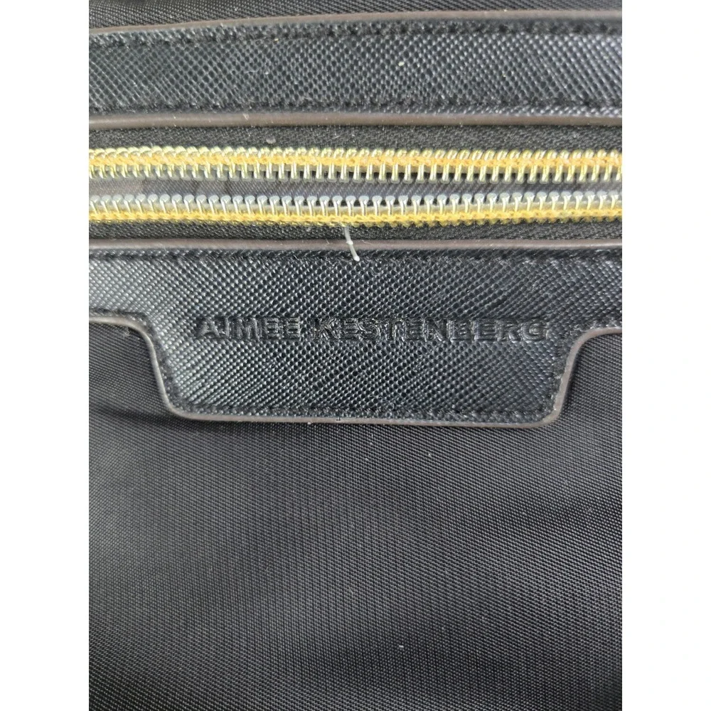 Aimee Kestenberg Backpack Black Nylon Gold Hardware Large Travel Bag